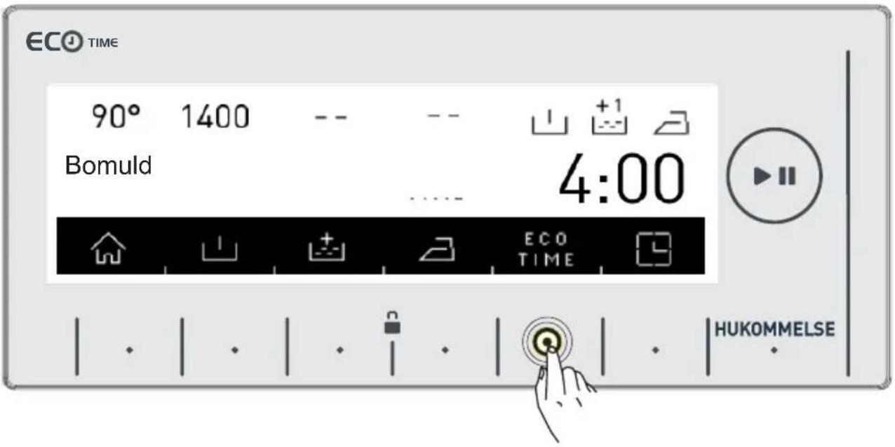 ECO TIME 90° 1400 -- Bomuld 4:00 ECO TIME HUKOMMELSE