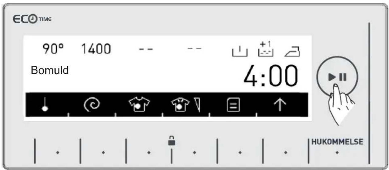 ECO TIME 90° 1400 -- Bomuld 4:00 HUKOMMELSE