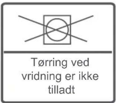 Tørring ved vridning er ikke tilladt