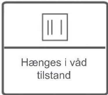 Hænges i våd tilstand