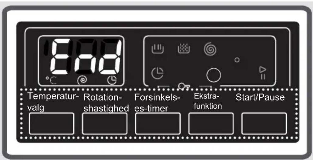 8.00 Temperatur- valg Rotation- shastighed Forsinkels- es-timer Ekstra- funktion Start/Pause