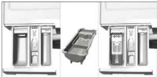 BEKO WMB 61231 PTM - Hvis der medfølger en kop til den flydende sæbe: - 1