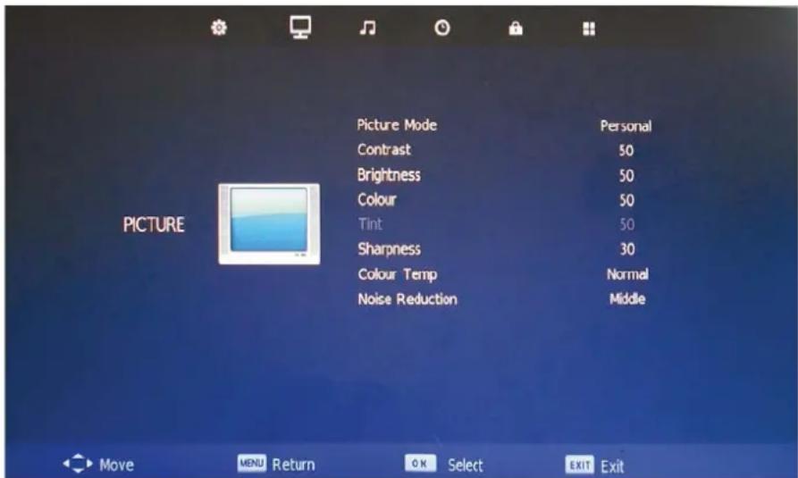 Prosonic PBT-26003 - Menuen PICTURE (BILLEDE) - 1