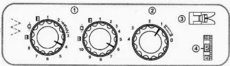 Diagram showing three circular components with numbered labels and a schematic symbol below, likely illustrating a mechanical or electrical component layout.