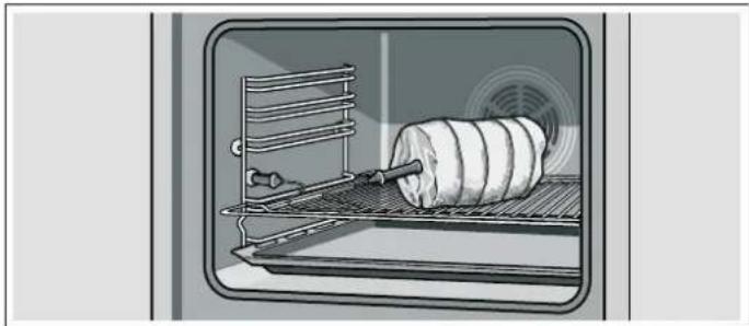 BOSCH HBA241320S - Paistolämpömittarin asettaminen paikalleen - 1