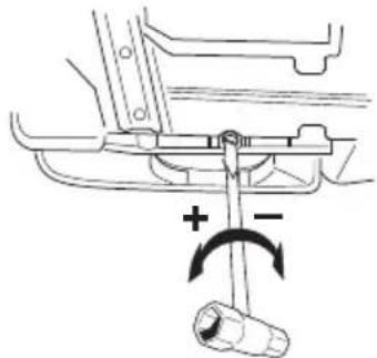 JONSERED CS 2260WH - Innstilling av oljepumpe. - 2