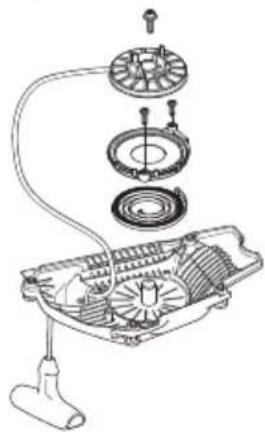 JONSERED CS 2258 - Byte av brusten eller sliten startlina - 6