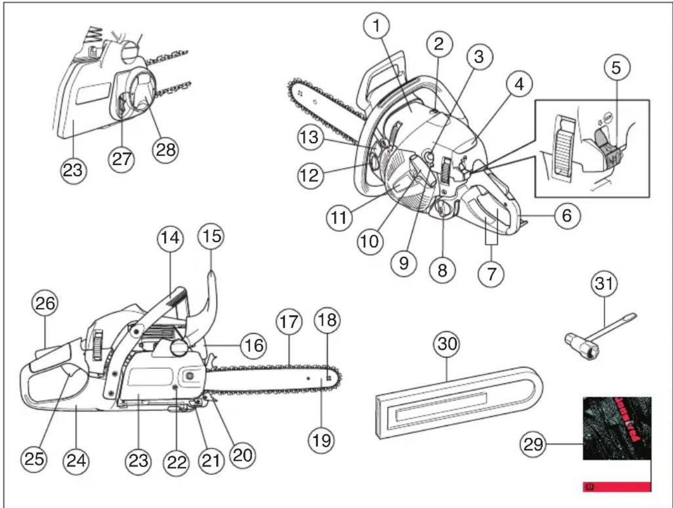 JONSERED CS 2250S - KONEEN OSAT - 1