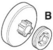 JONSERED CS 2156 - B Rim-drivhjul (utbytbart) - 2