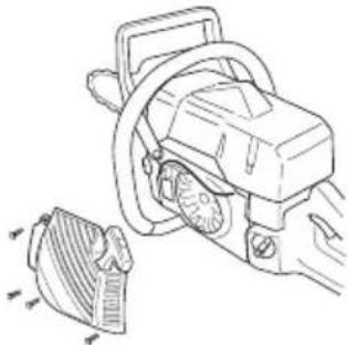 JONSERED CS 2156 - Byte av brusten eller sliten startlina - 4