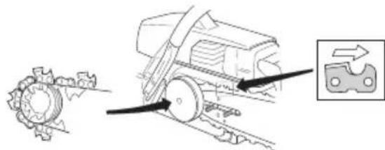 JONSERED CS 2156 - Terälevyn ja ketjun asennus - 6