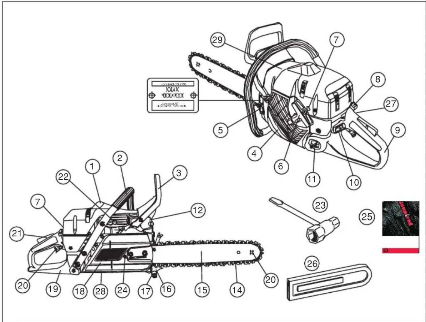 JONSERED CS 2188 - KONEEN OSAT - 1