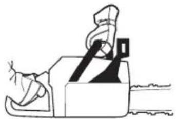 JONSERED CS 2188 - Kontroll av bromsverkan - 2
