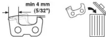 JONSERED CS 2156C - Filing av skjærtenner - 6