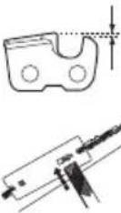 JONSERED CS 2156CWH - Teräketjun teroittaminen ja viilausohjaimet - 5