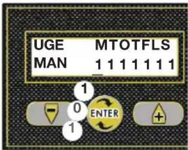 UGE MTOTFLS MAN 1 1 1 1 1 1 1 1 0 ENTER 1