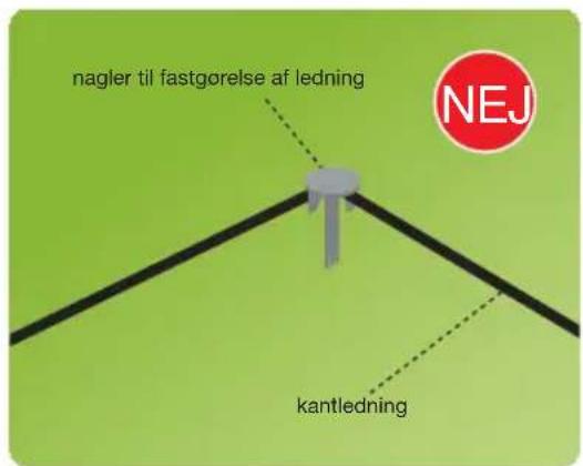 nagler til fastgorelse af ledning kantledning NEJ