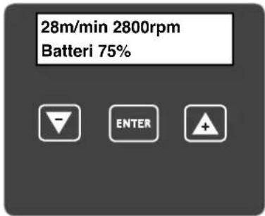 28m/min 2800rpm Batteri 75%
