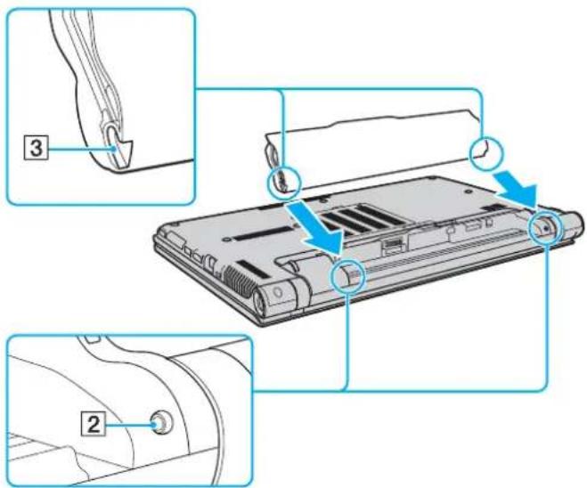 SONY Vaio VPCZ12S9R - Installation/Fjernelse af batteriet - 1