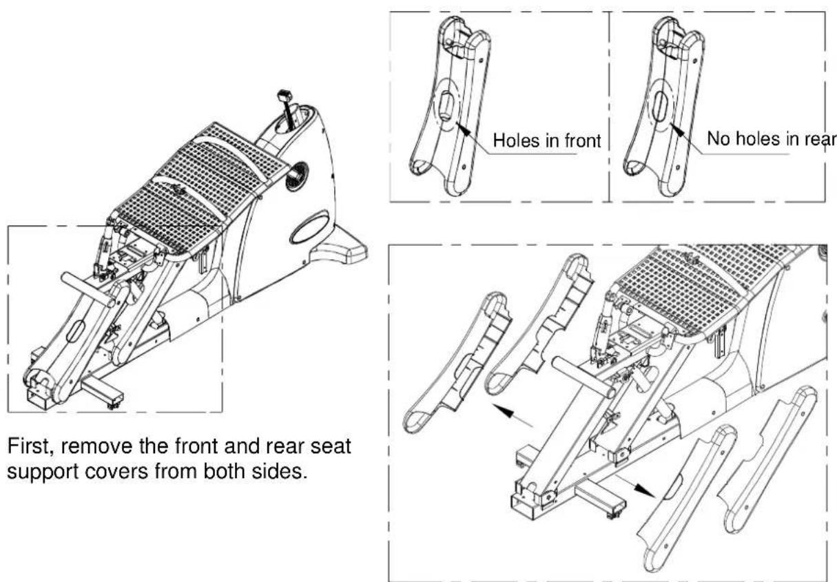 SportsArt C520r - Assembly - Seat Support Covers - 1