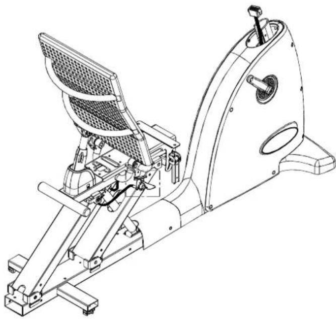 SportsArt C520r - Assembly - Seat Back Adjust Handle - 1