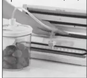 Close-up of a glass jar containing dried fruits next to a metallic heating element (no visible text or symbols)