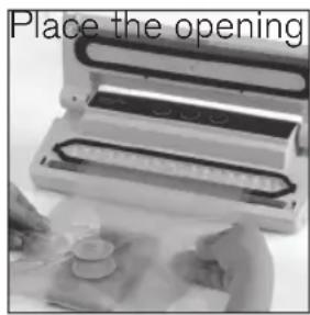 Place the opening