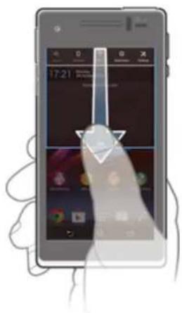 SONY Xperia V (LT25i) - Sådan tjekker du beskeder og igangværende aktiviteter - 1