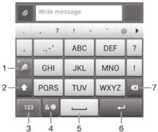 Write message 1— 2— 3— 4— 5— 6— 7— ABC DEF ? GHI JKL MNO ! PQRS TUV WXYZ 123 &