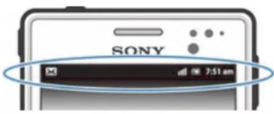 SONY Xperia go (ST27a) - Status og beskeder - 1