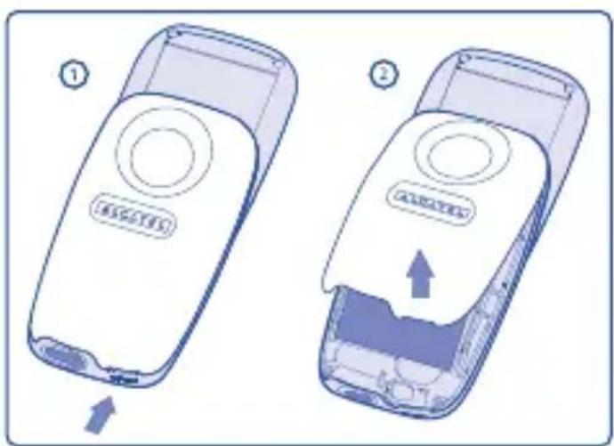 ALCATEL OT-E260 - Aftagning af dækslet Påsætning af dækslet - 1