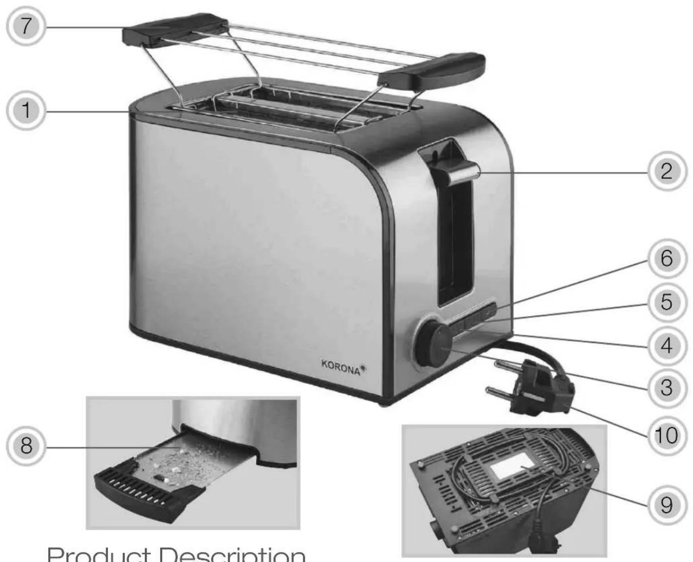 7 1 2 6 5 4 3 10 8 Product Description KORONA®