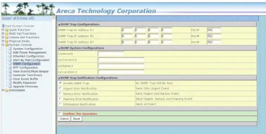 Areca Technology Corporation [open all | close all] Rapid System Console Quick Function RAID Set Functions Volume Set Functions Physical Drives System Controls System Configuration Hold Power Management EtherNet Configuration Alert By Mail Configuration SNMP Configuration NTP Configuration View Even…