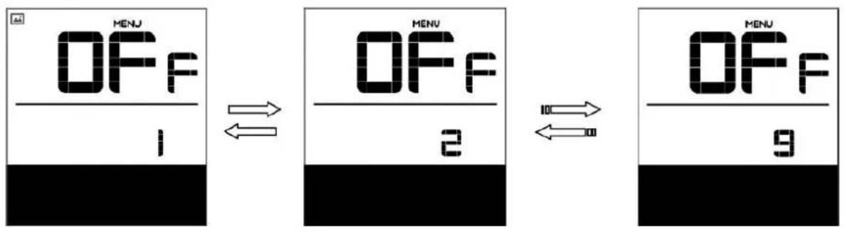 MENU OFF 1 MENU OFF 2 MENU OFF 9