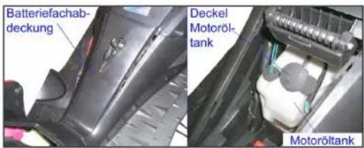 Batteriefachab- deckung Deckel Motoröl- tank Motoröltank