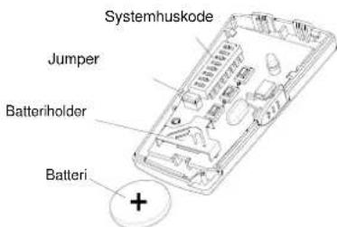 Systemhuskode Jumper Batteriholder Batteri