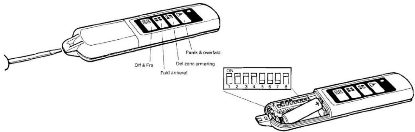 Off & Fra Panik & overfald Del zone armering Fuld armeret ON 1 2 3 4 5 6 7 8