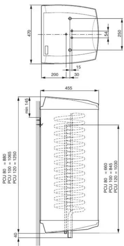 470 54 250 15 200 30 455 min 145 PCU 80 = 880 PCU 100 = 1065 PCU 120 = 1250 40 PCU 80 = 660 PCU 100 = 845 PCU 120 = 1030