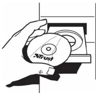 Illustration of a hand holding a CD or DVD with 'AirTrust' branding, no text or symbols present