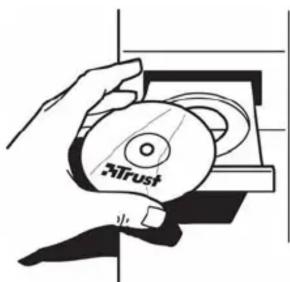 Illustration of a hand holding a CD with 'ATrust' branding, no text or symbols present