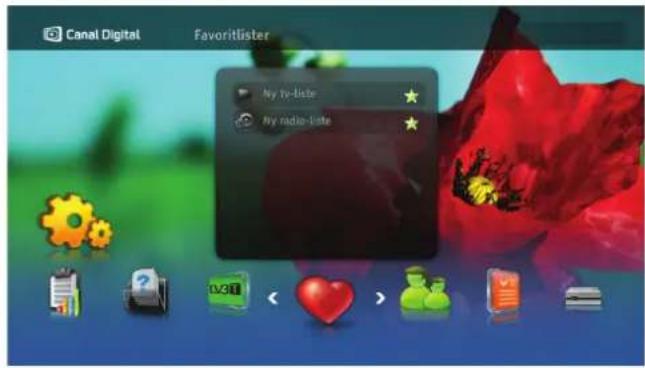 Canal Digital Favorlister My tv-liste My radio-liste