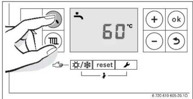 60°C + ok - → +/* reset 6 720 619 605-20.10
