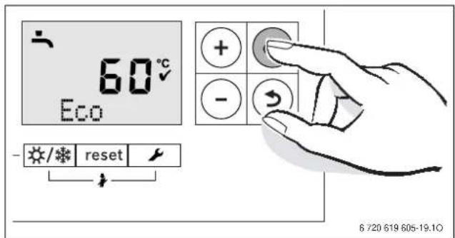 60°C Eco + - - / * reset 6 720 619 605-19.1Q