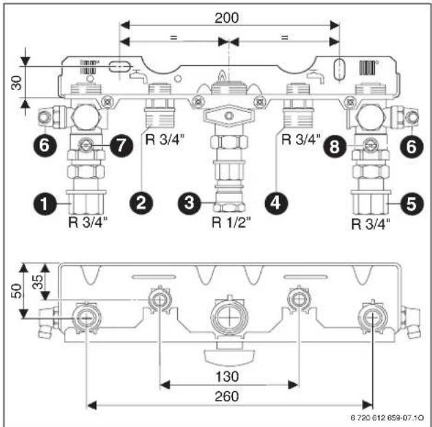 200 30 6 7 R 3/4" 8 1 R 3/4" 2 3 R 1/2" 4 5 R 3/4" 50 35 130 260 6 720 612 659-07.10