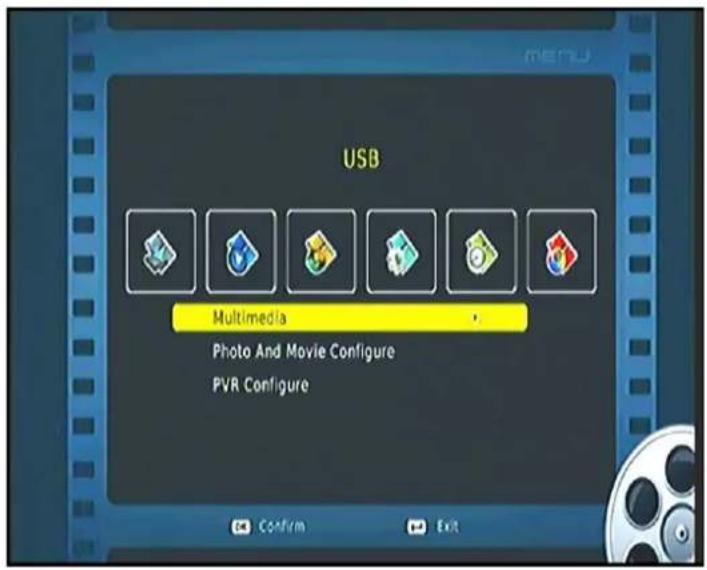 USB Multimedia Photo And Movie Configure PVR Configure