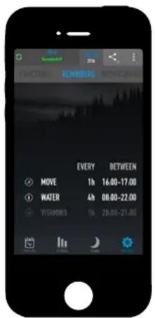 EVERY BETWEEN MOVE 1h 16:00-17:00 WATER 4h 00:00-22:00 VIOMORS 1h 20:00-21:00