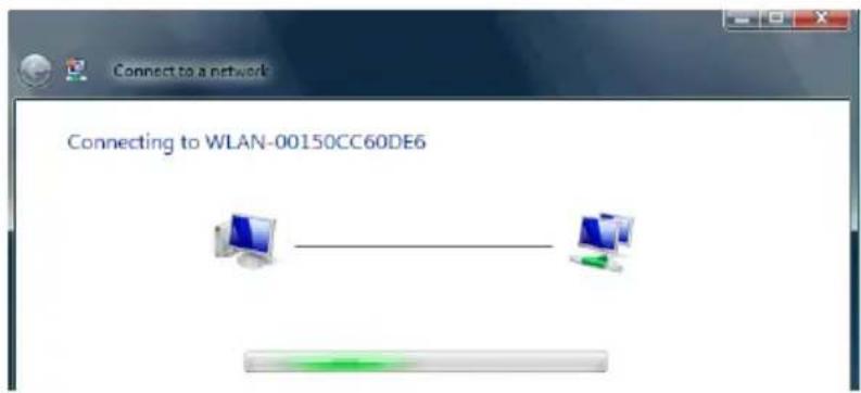 Connect to a network Connecting to WLAN-00150CC60DE6