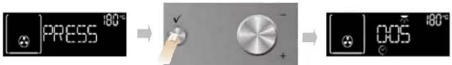 PRESS 180°C 0:05 180°C