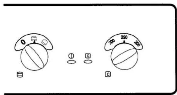 Diagram showing two circular gauges with labeled positions and symbols, likely illustrating a measurement or control system.