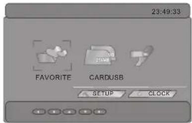 23:49:33 FAVORITE CARDUSB SETUP CLOCK